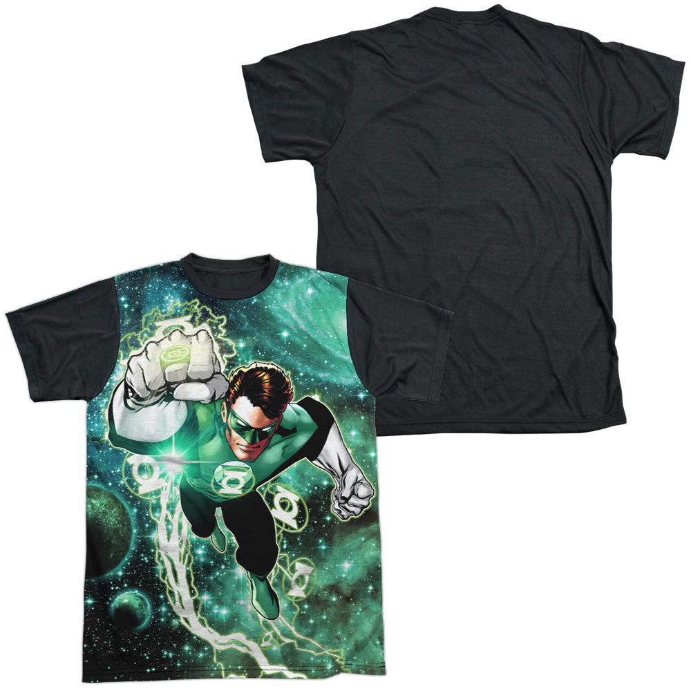 Green Lantern - Galactic Hal - Short Sleeve Adult White Front Black Back - White T-shirt