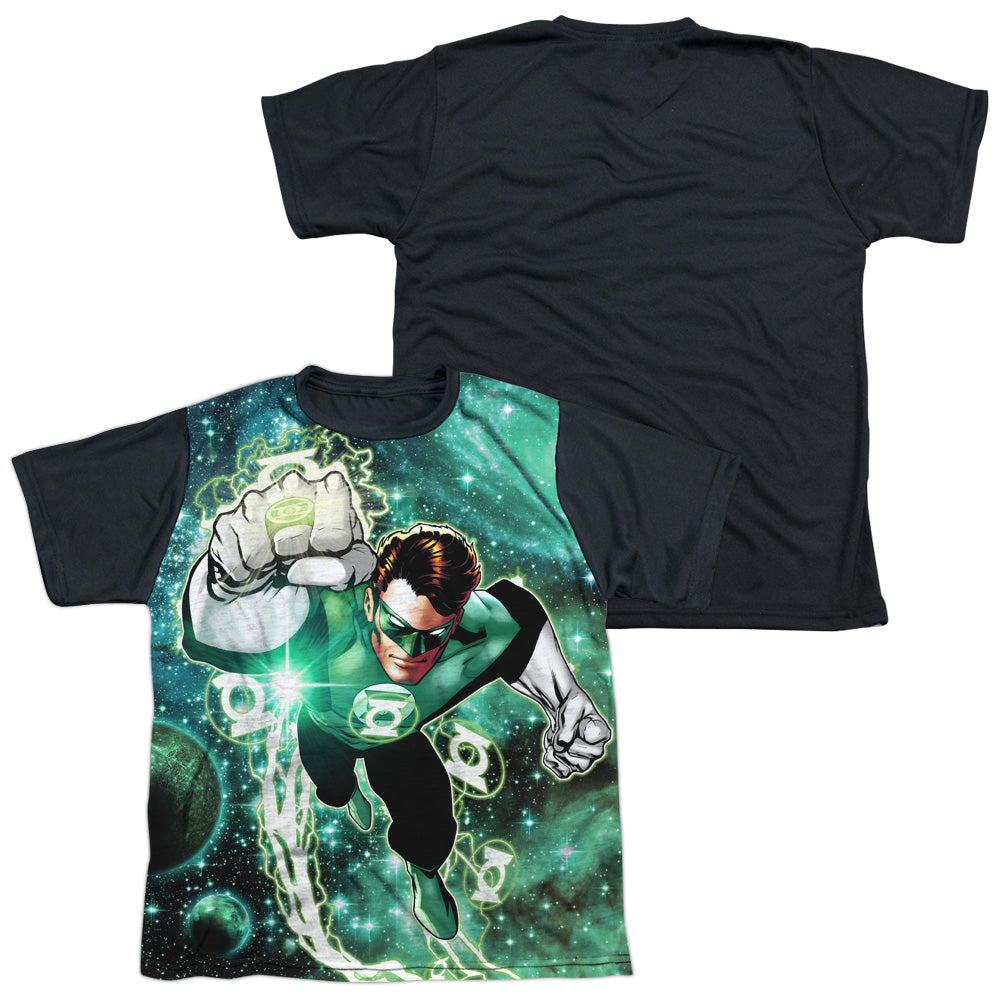 Green Lantern - Galactic Hal - Short Sleeve Youth White Front Black Back - White T-shirt