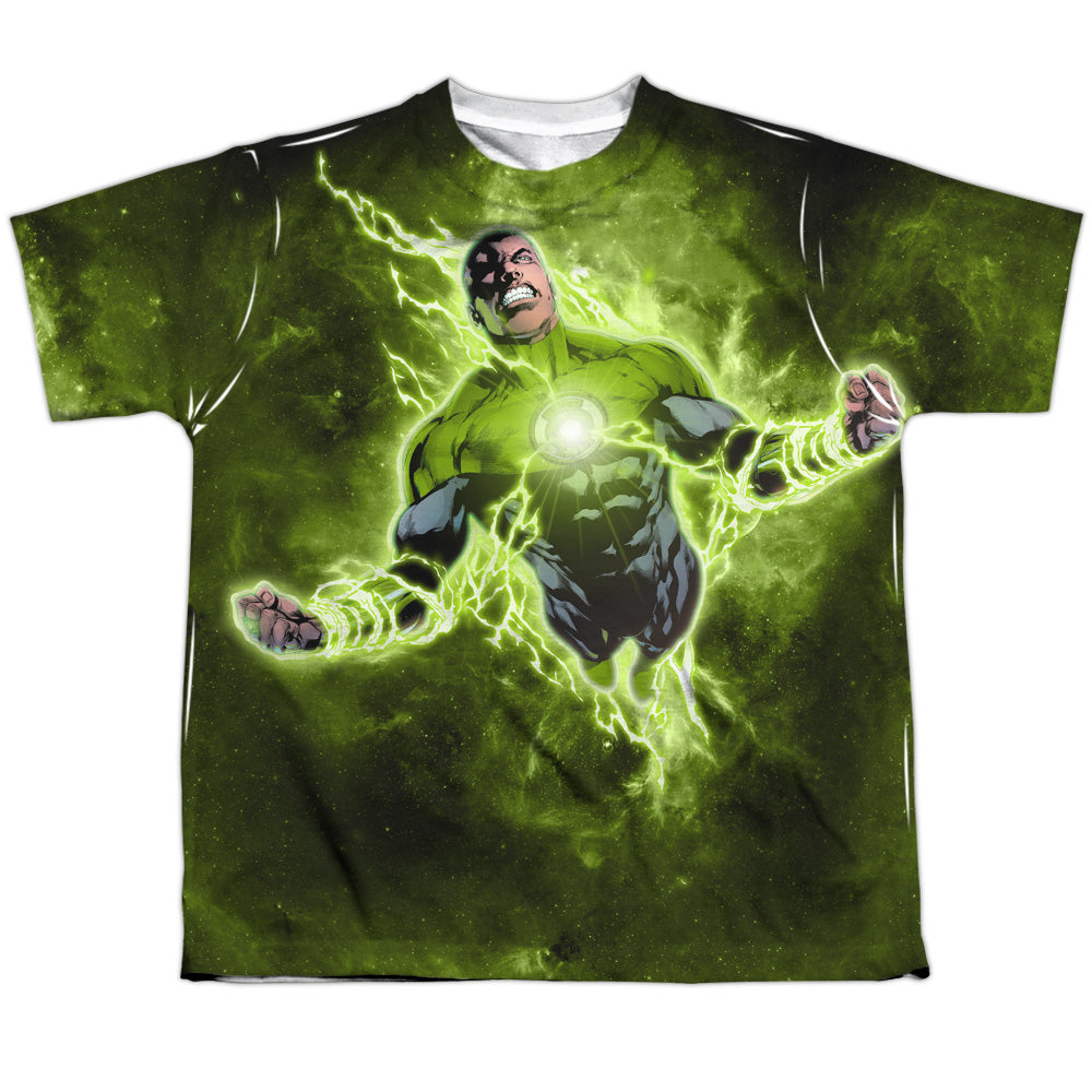 Green Lantern - Inner Strength - Short Sleeve Youth Poly Crew - White T-shirt