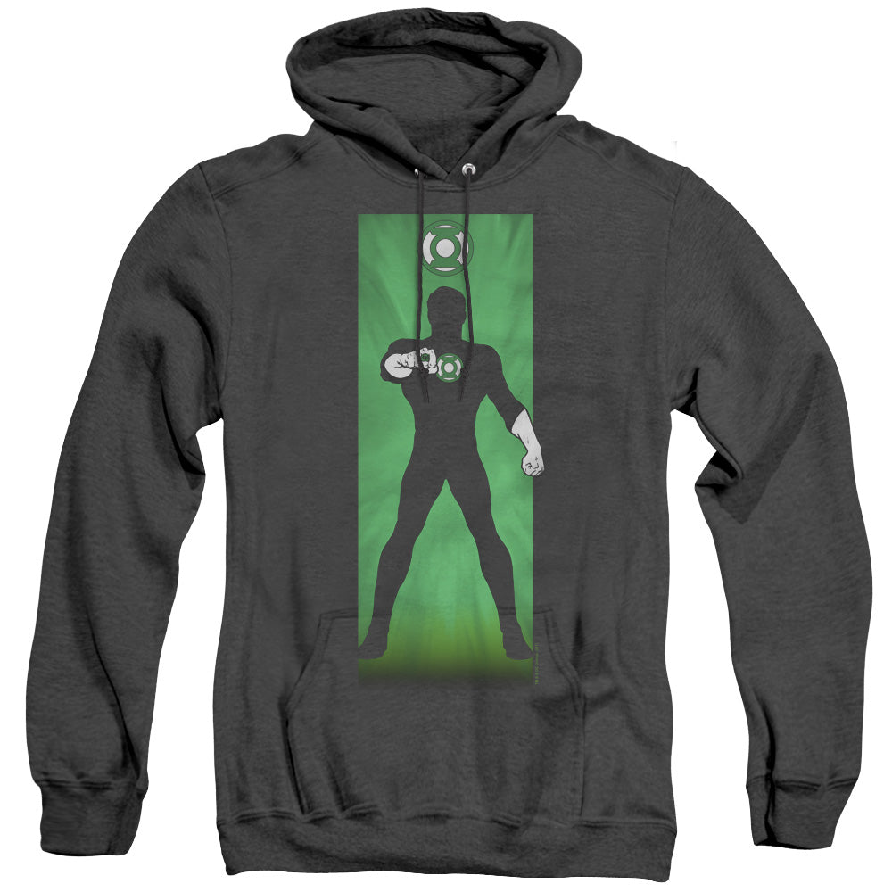 Dc - Green Lantern Block - Adult Heather Hoodie - Black