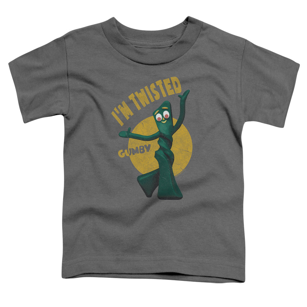 Gumby - Twisted - Short Sleeve Toddler Tee - Charcoal T-shirt