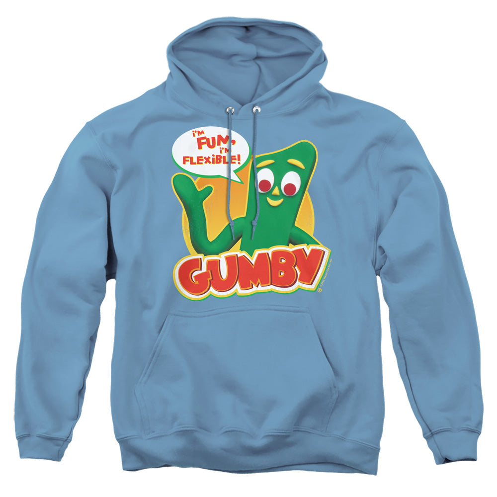 Gumby - Fun & Flexible - Adult Pull-over Hoodie - Carolina Blue