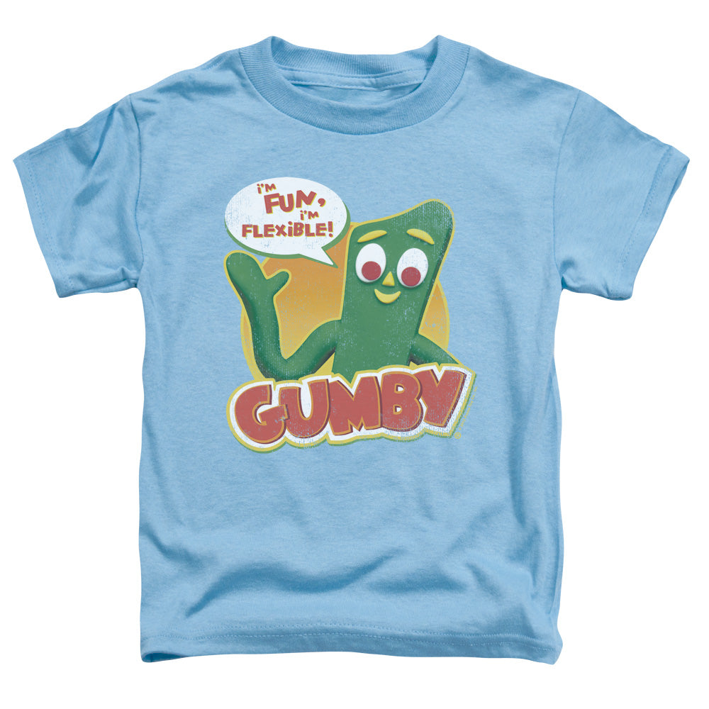 Gumby - Fun & Flexible - Short Sleeve Toddler Tee - Carolina Blue T-shirt