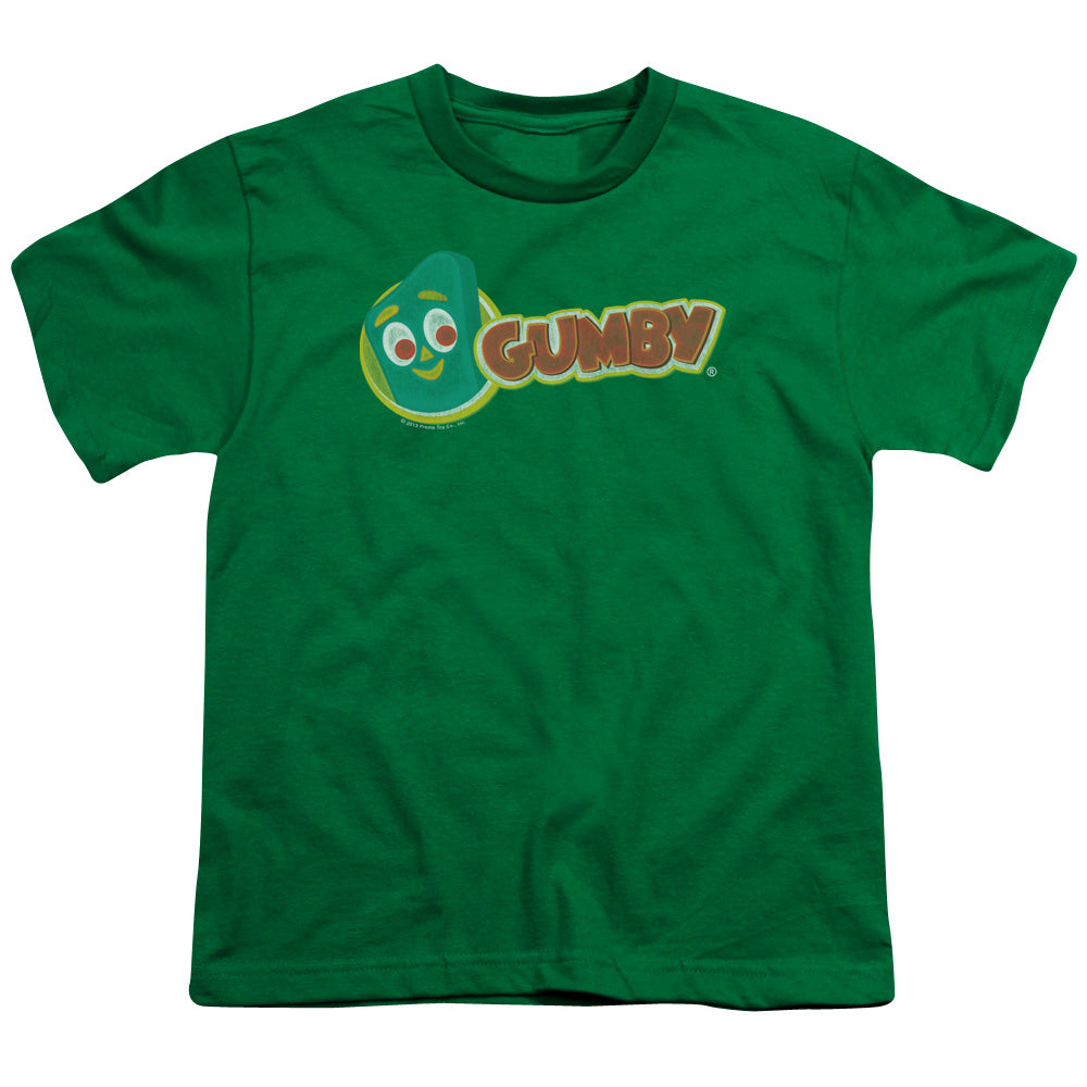 Gumby - Logo - Short Sleeve Youth 18/1 - Kelly Green T-shirt