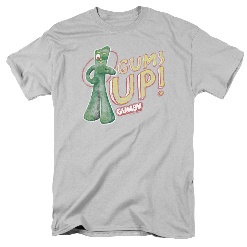 Gumby - Gums Up - Short Sleeve Adult 18/1 - Silver T-shirt