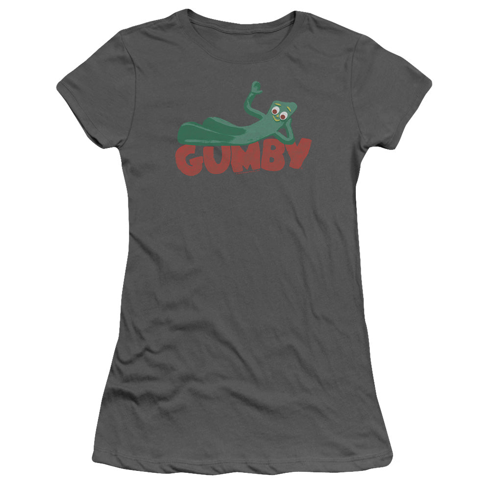 Gumby - On Logo - Short Sleeve Junior Sheer - Charcoal T-shirt