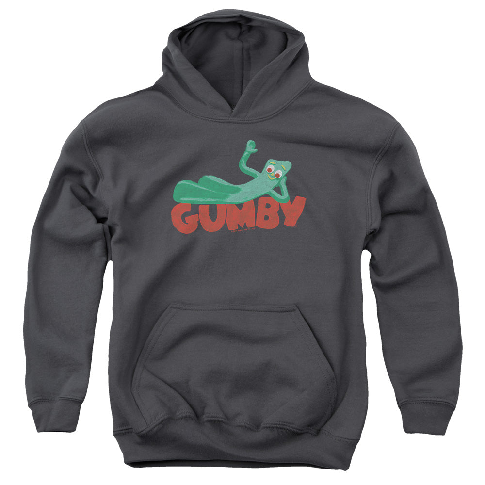 Gumby - On Logo - Youth Pull-over Hoodie - Charcoal