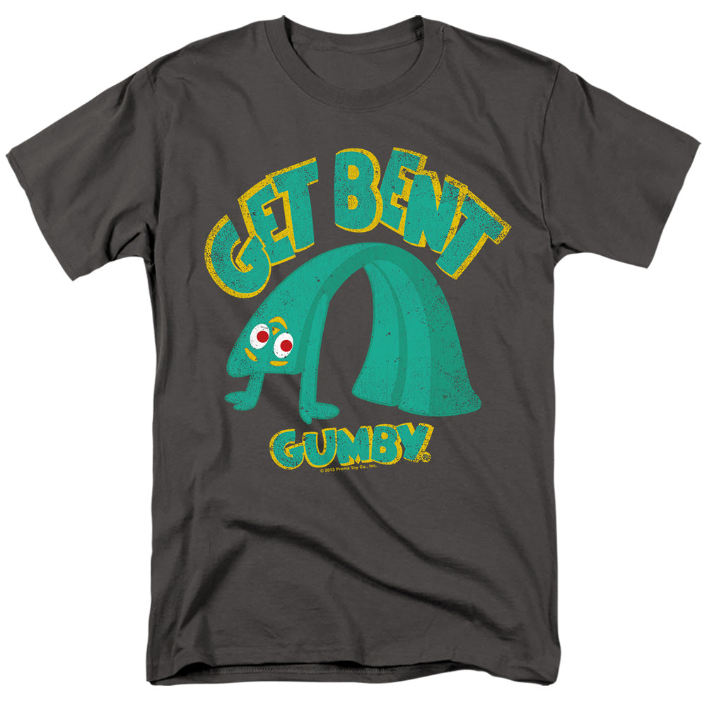 Gumby - Get Bent - Short Sleeve Adult 18/1 - Charcoal T-shirt