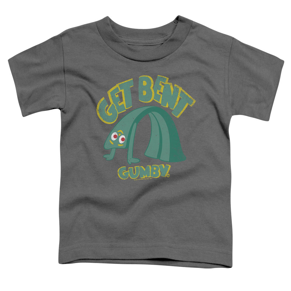 Gumby - Get Bent - Short Sleeve Toddler Tee - Charcoal T-shirt