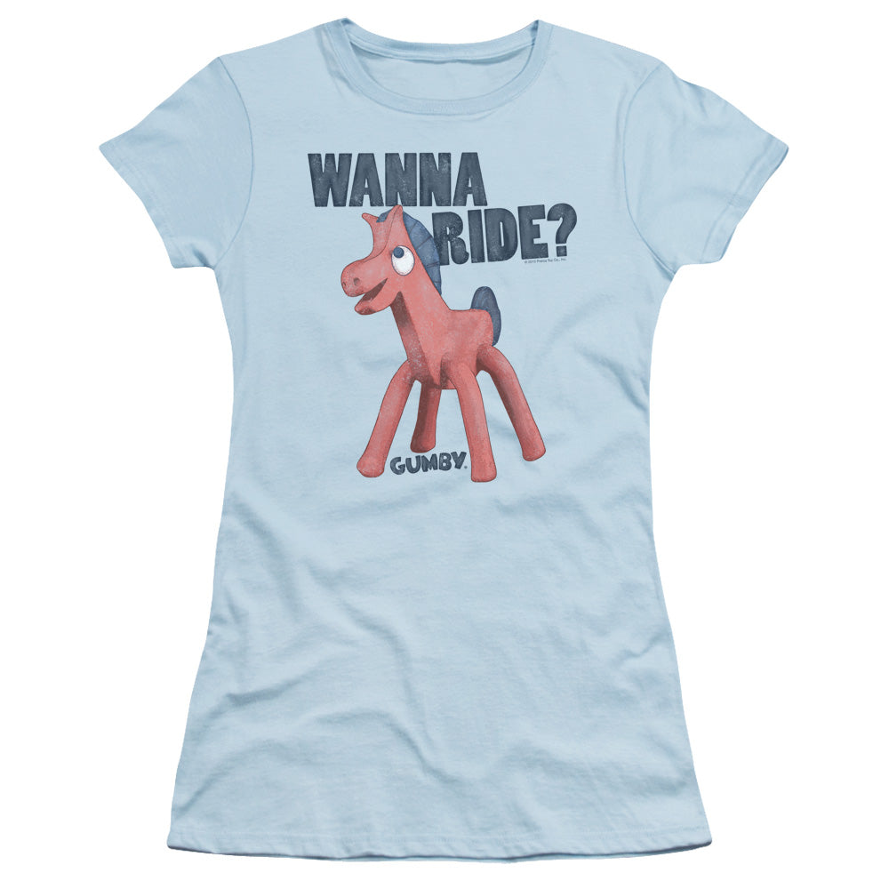 GUMBY WANNA RIDE - S/S JUNIOR SHEER - LIGHT BLUE T-Shirt