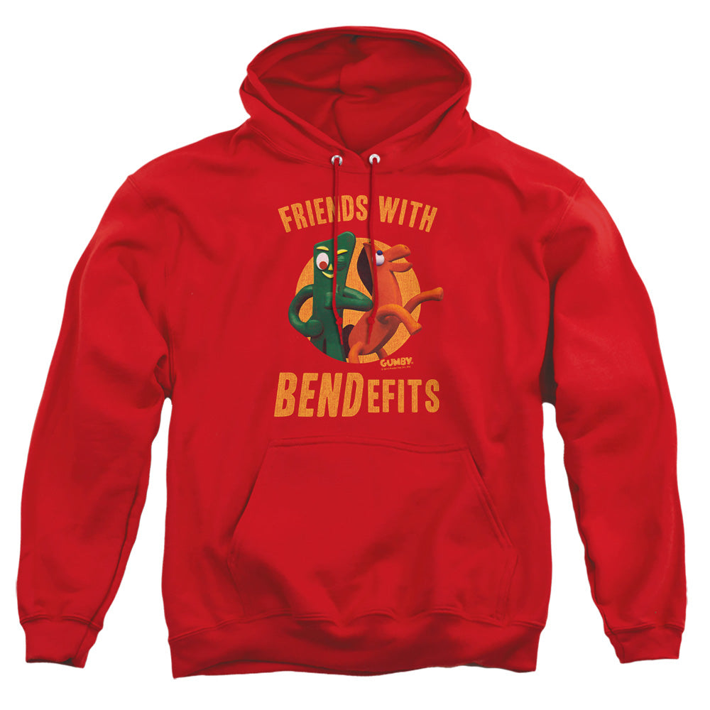 Gumby - Bendefits - Adult Pull-over Hoodie - Red
