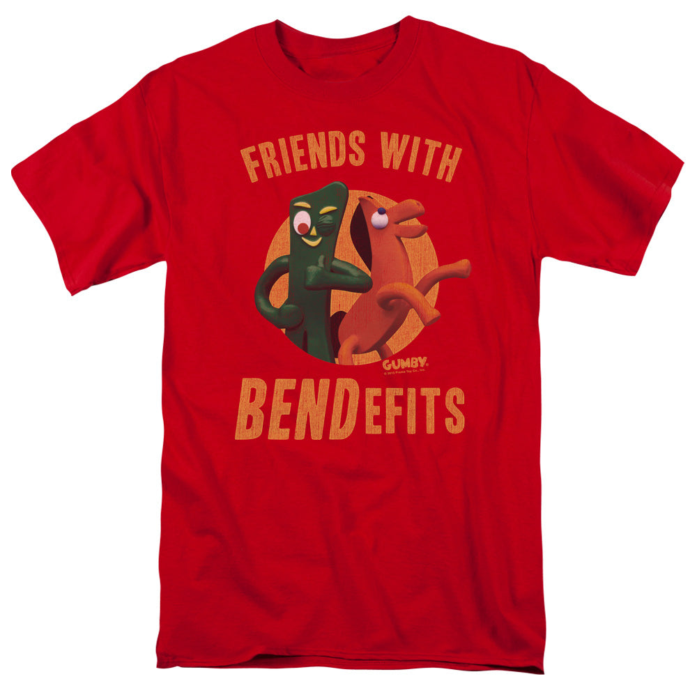 Gumby - Bendefits - Short Sleeve Adult 18/1 - Red T-shirt