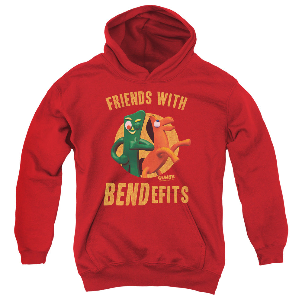 Gumby - Bendefits - Youth Pull-over Hoodie - Red