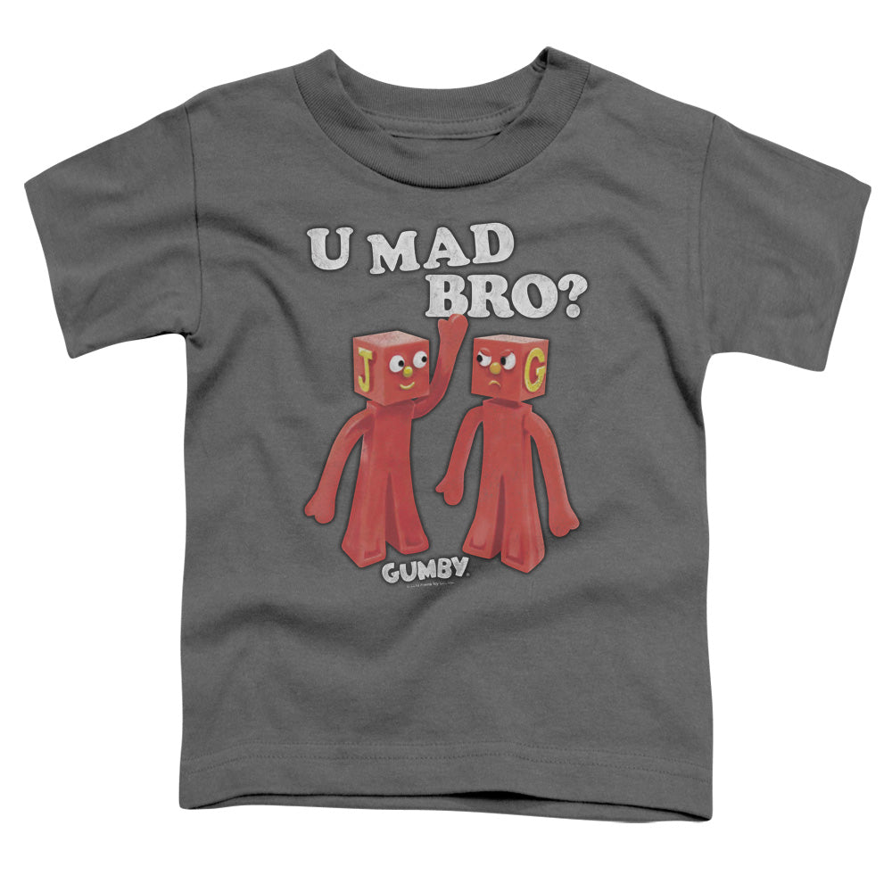 Gumby - U Mad Bro - Short Sleeve Toddler Tee - Charcoal T-shirt