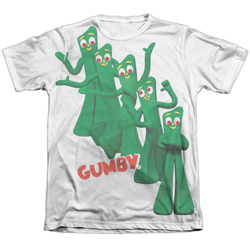 Gumby - Moves - Adult Poly/cotton Short Sleeve Tee - White T-shirt