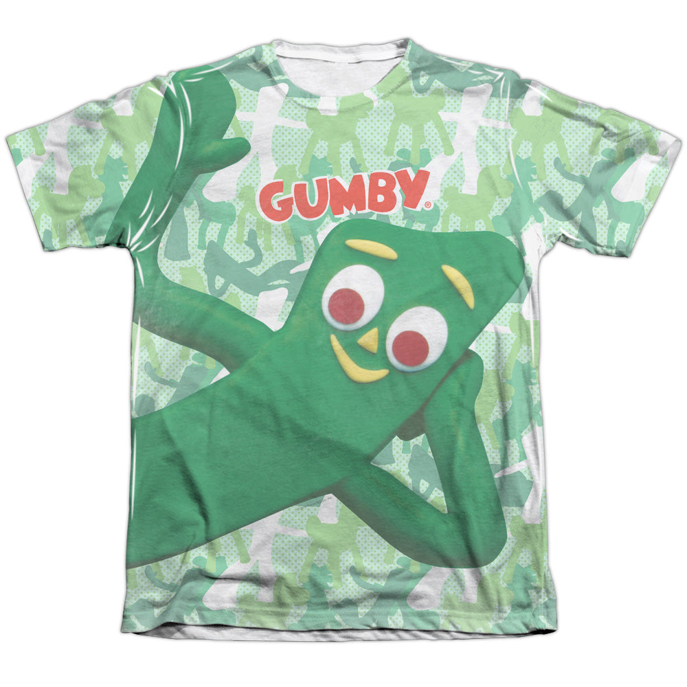 Gumby - Gumbyflage - Adult Poly/cotton Short Sleeve Tee - White T-shirt