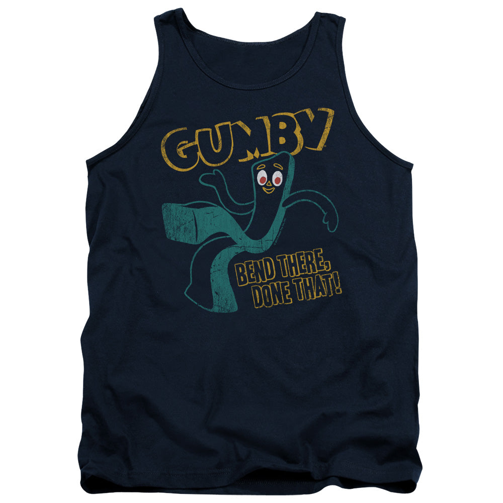 Gumby - Bend There - Adult Tank - Navy