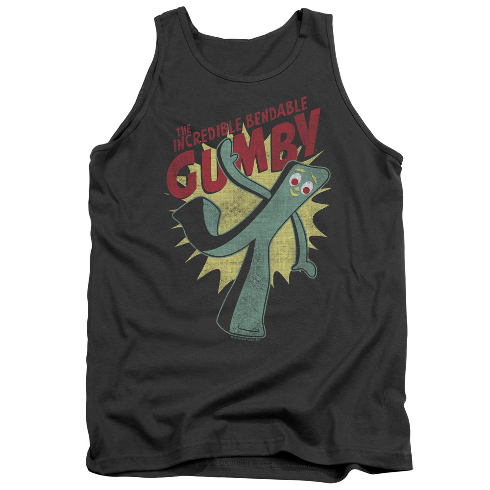 Gumby - Bendable - Adult Tank - Charcoal