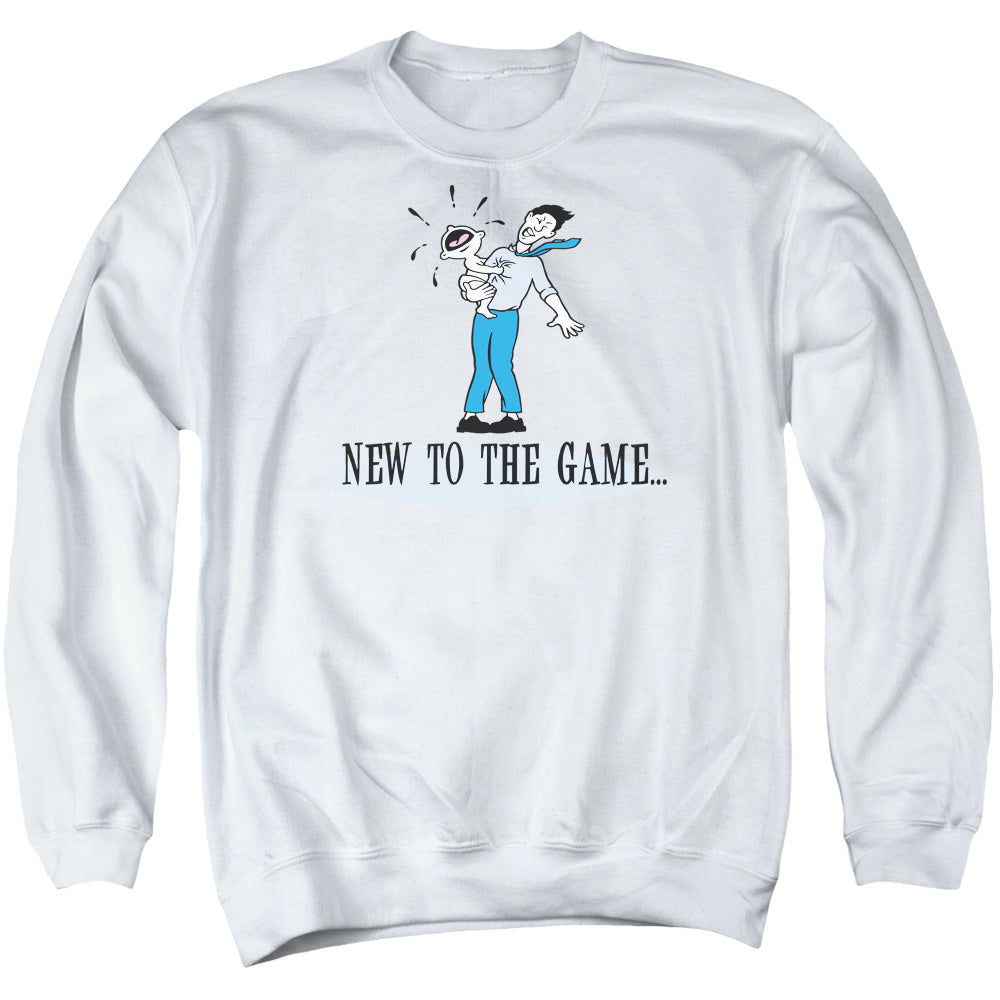 New To The Game - Adult Crewneck Sweatshirt - White