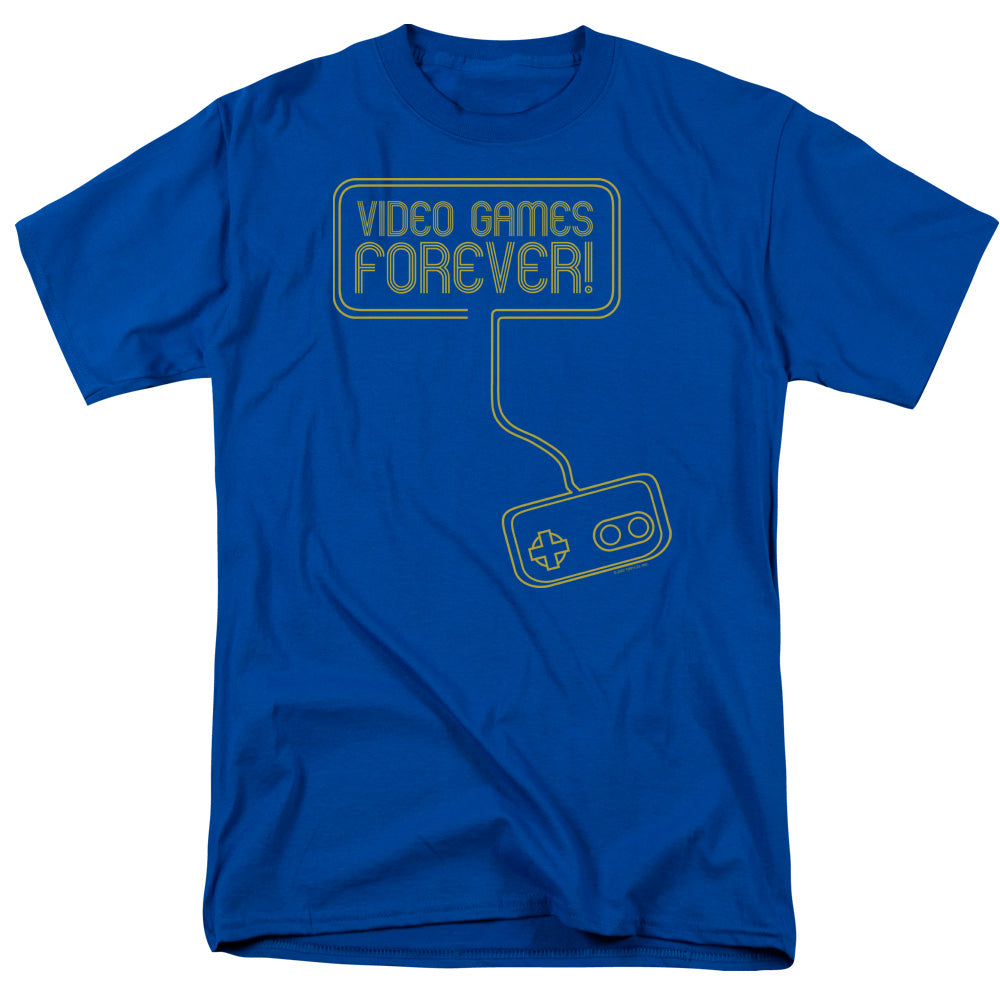 Video Games Forever - Short Sleeve Adult 18 - 1 - Royal Blue T-shirt