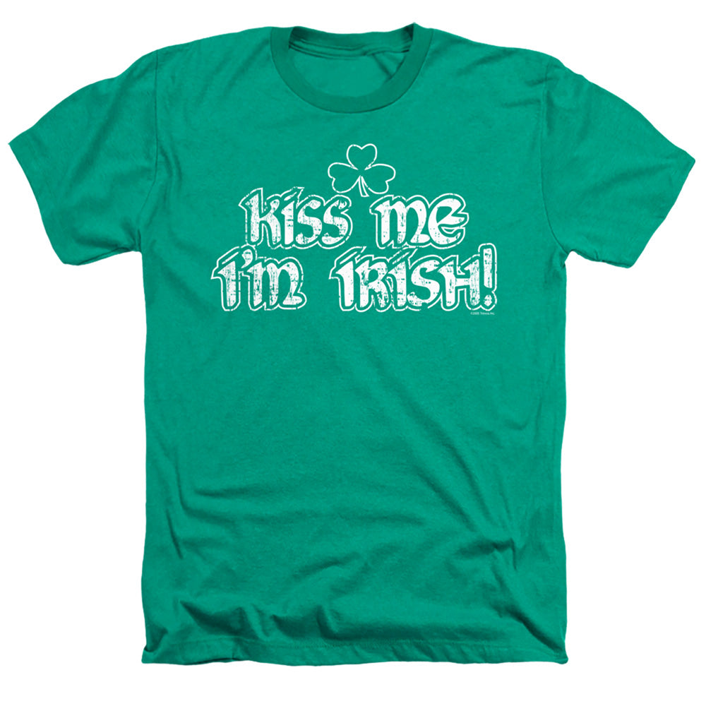 Kiss Me Im Irish - Adult Heather - Kelly Green