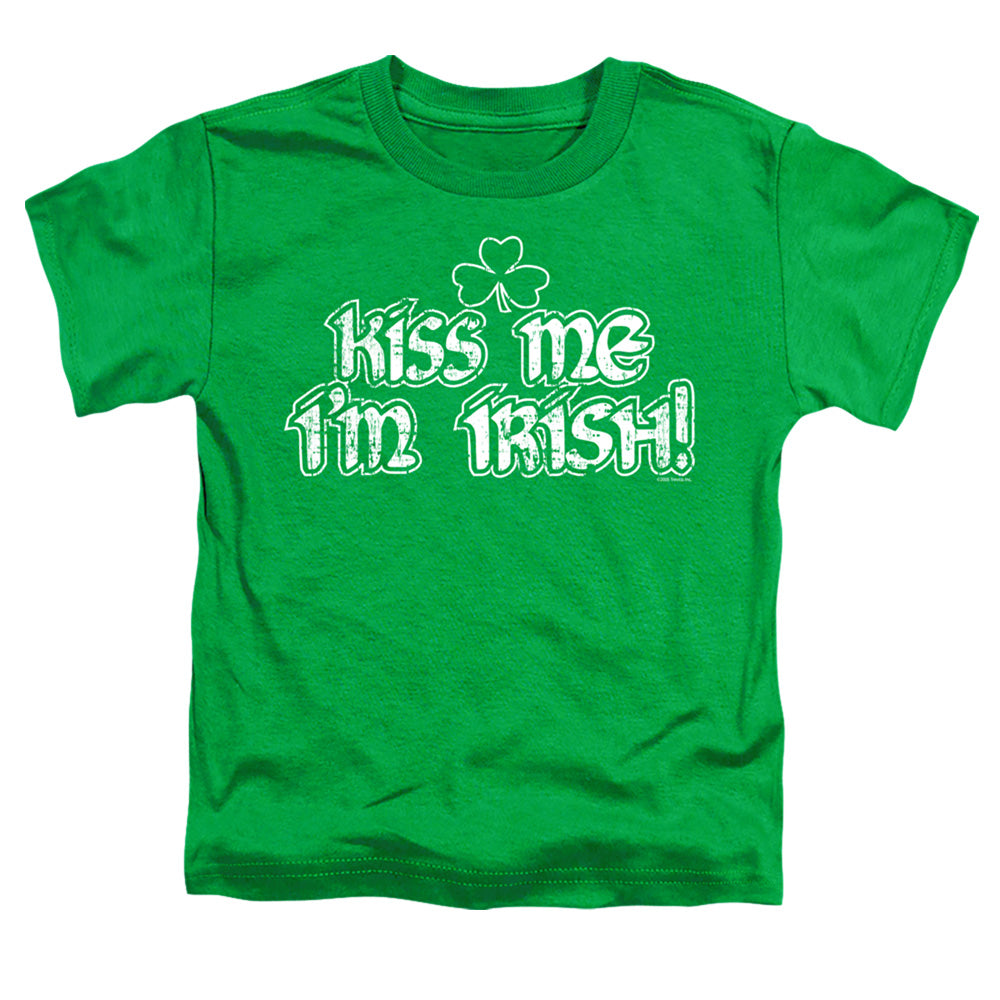 Kiss Me Im Irish - Short Sleeve Toddler Tee - Kelly Green T-shirt