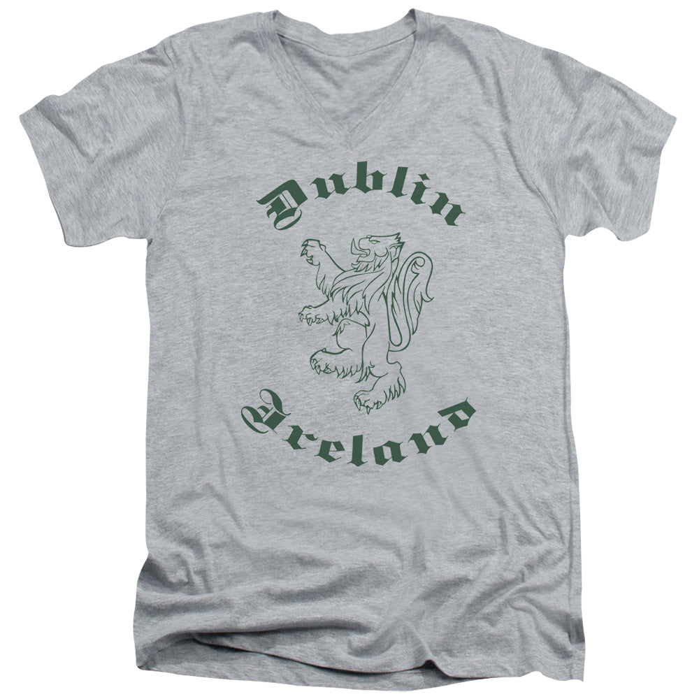 Dublin Ireland - Short Sleeve Adult V-neck - Athletic Heather T-shirt