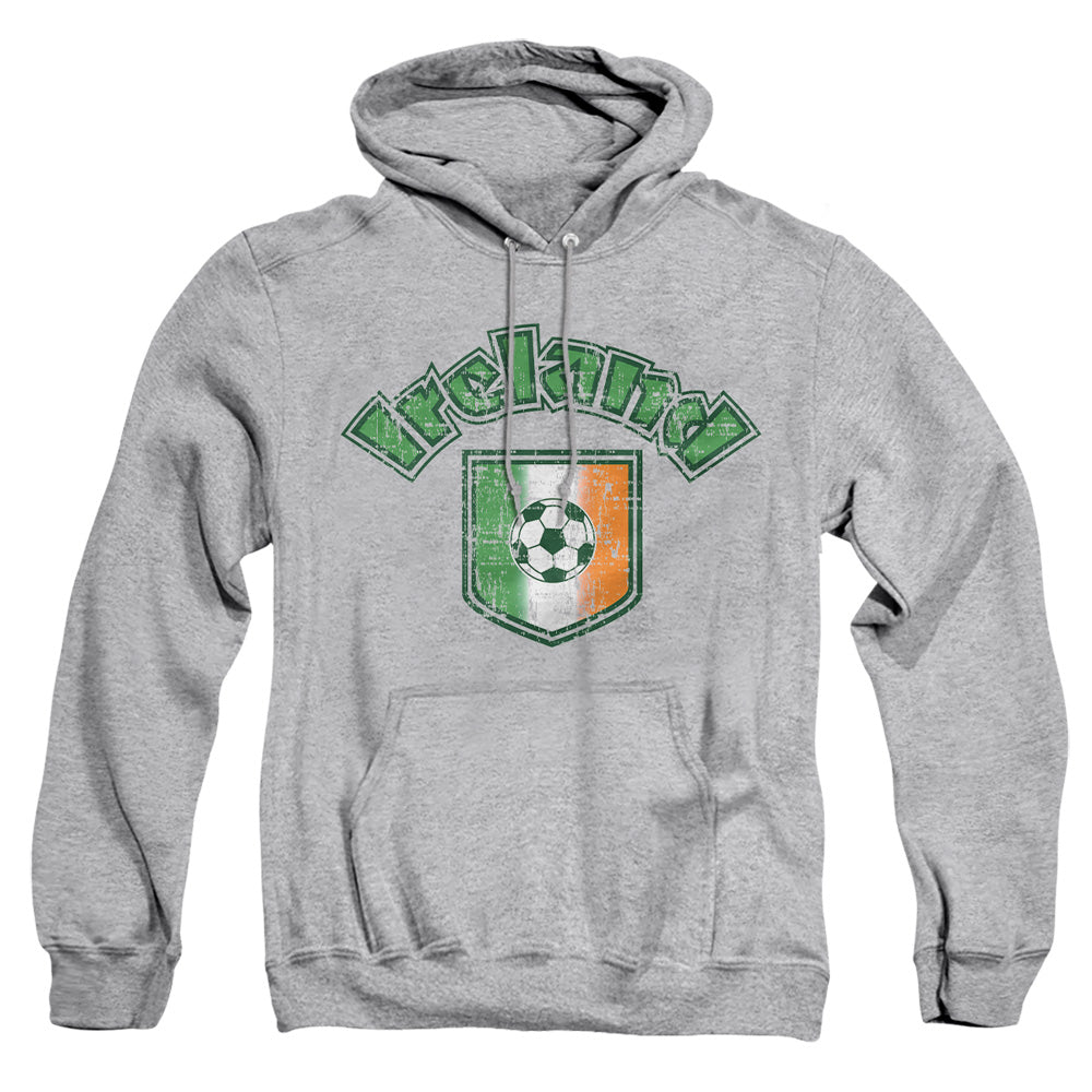 Ireland With Soccer Flag - Adult Pull-over Hoodie - Athletic Heather