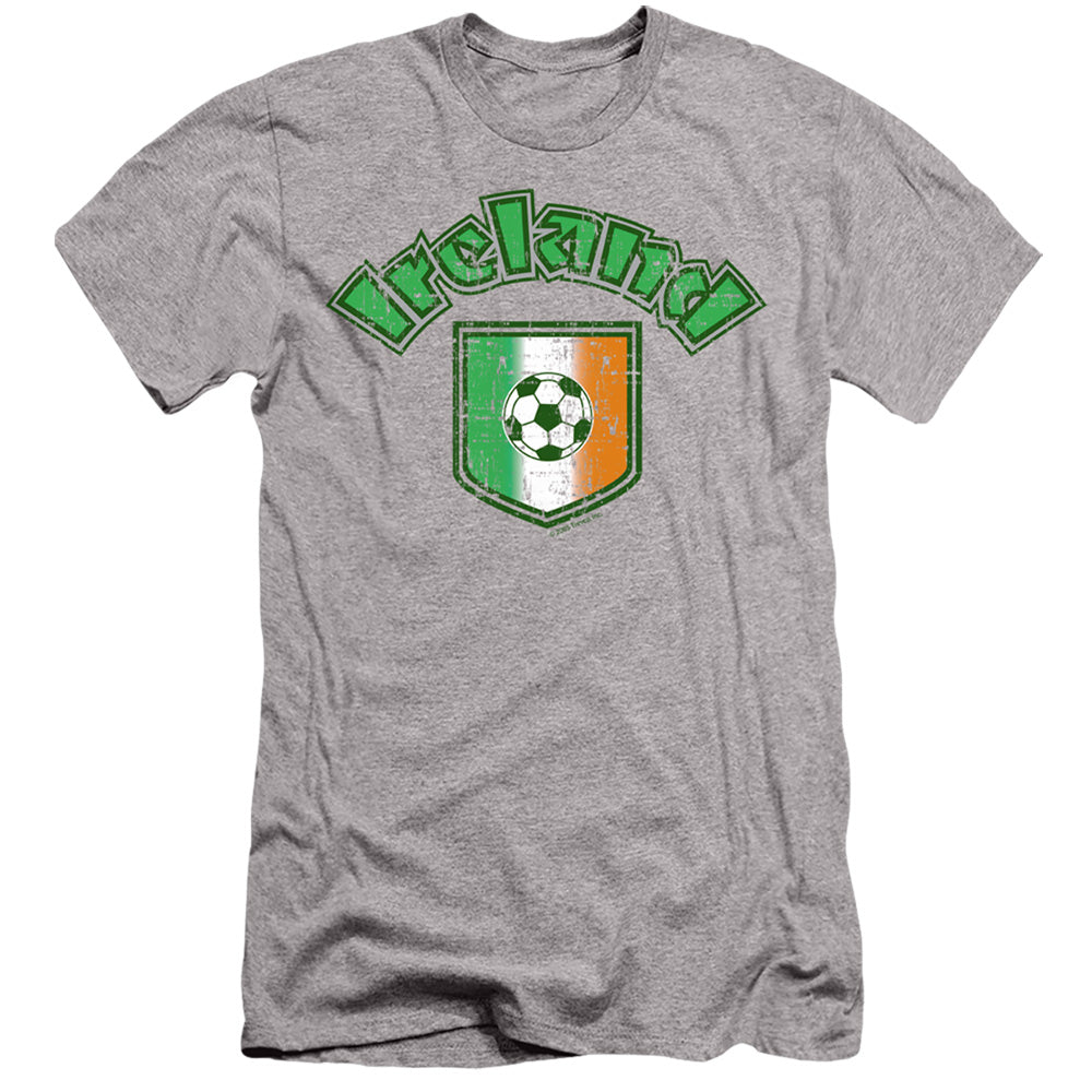 Ireland With Soccer Flag - Short Sleeve Adult 30 - 1 - Athletic Heather T-shirt