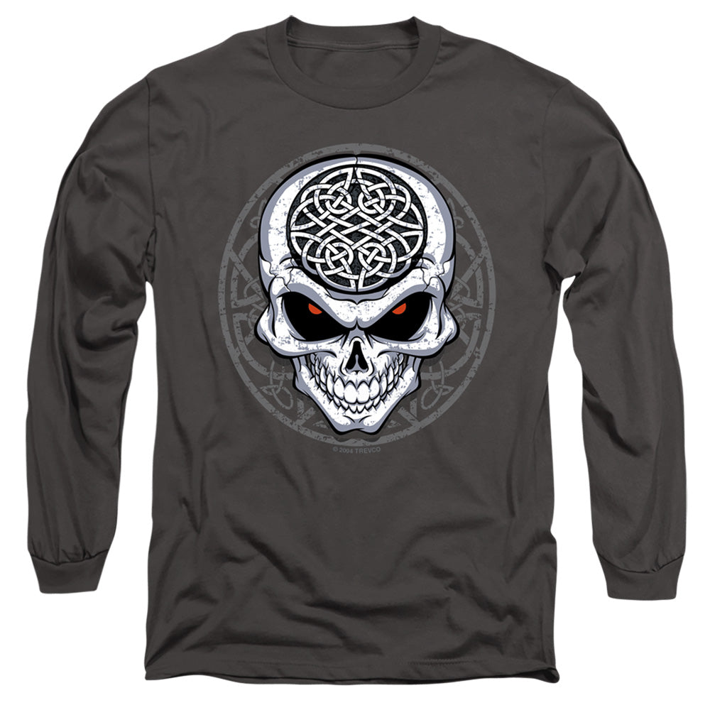 Celtic Skull - Long Sleeve Adult 18 - 1 - Charcoal T-shirt