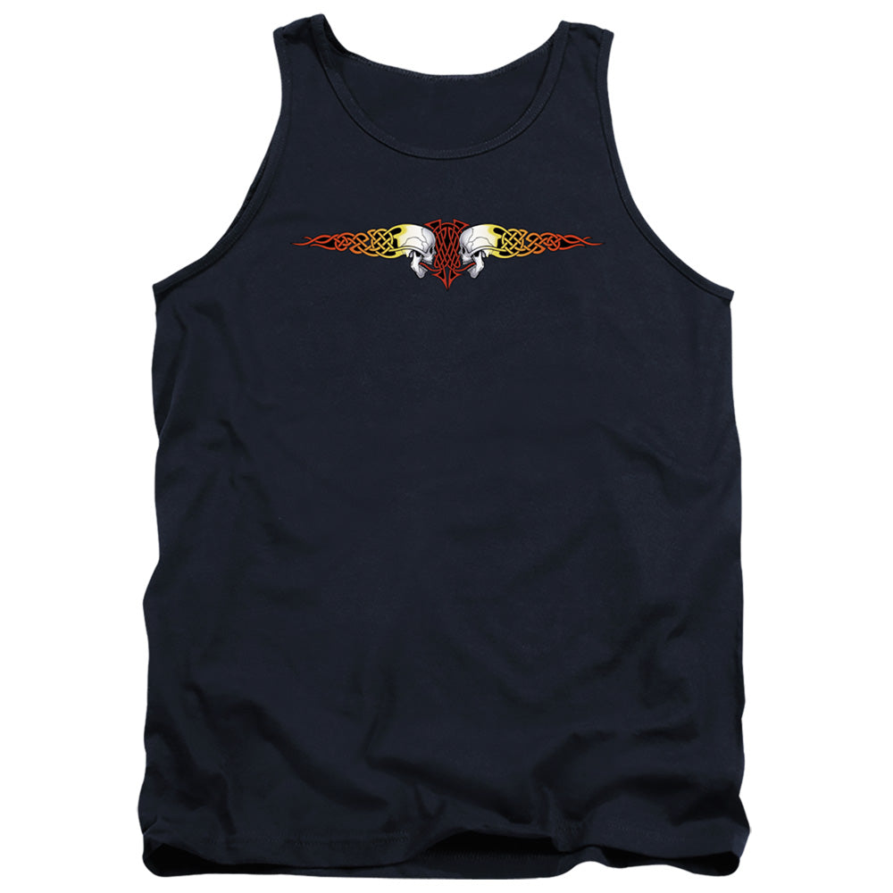 Celtic Skulls - Adult Tank - Navy