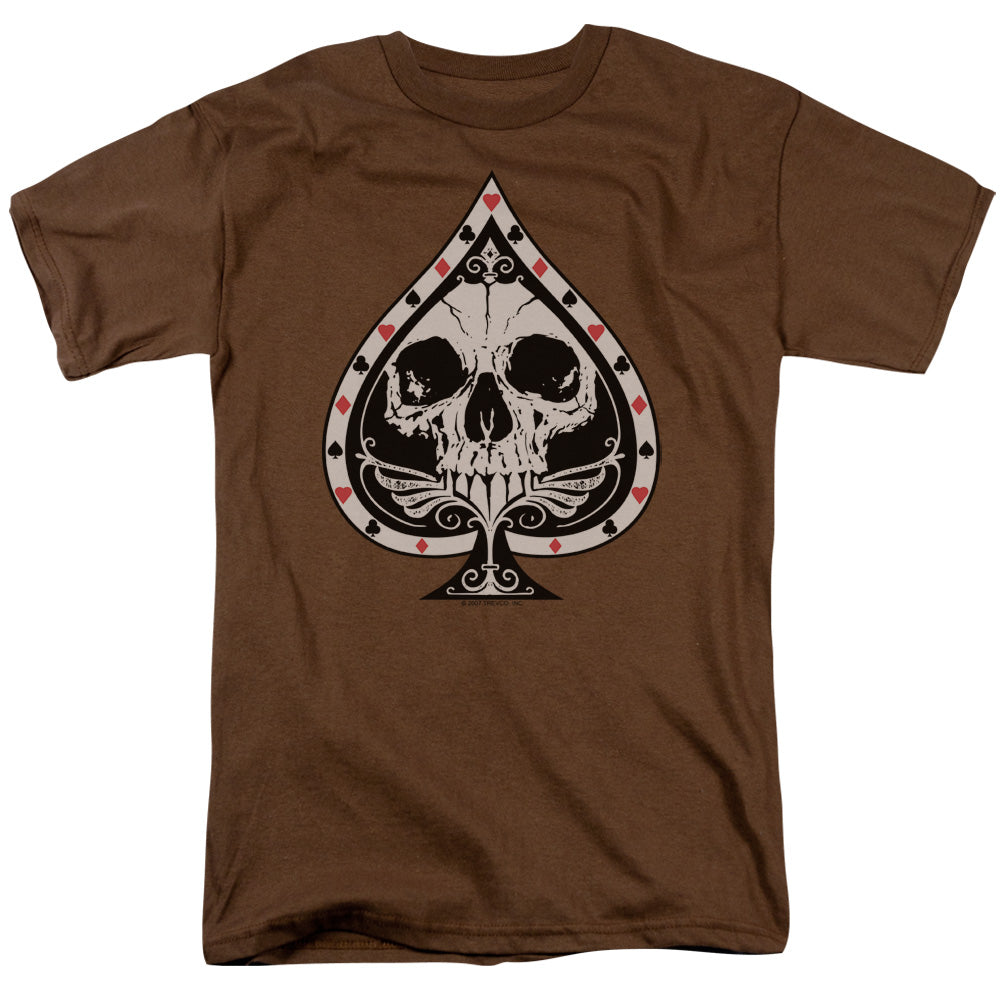 Skull Spade - Short Sleeve Adult 18 - 1 - Coffee T-shirt