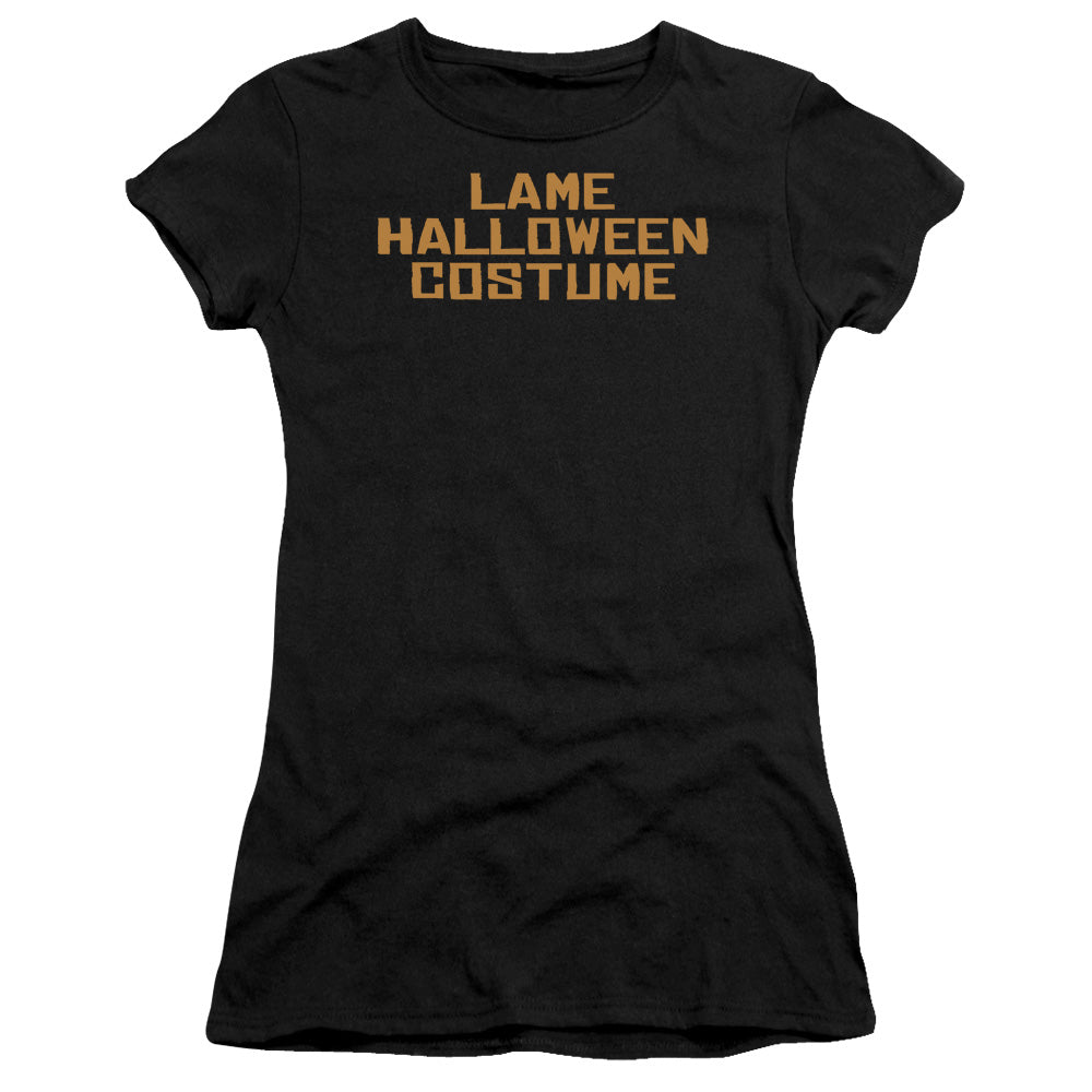 Lame Halloween Costume - Short Sleeve Junior Sheer - Black T-shirt