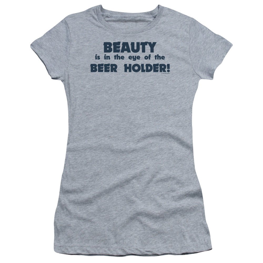 Eye Of The Beer Holder - Short Sleeve Junior Sheer - Athletic Heather T-shirt