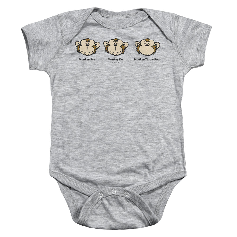 Monkey See... - Infant Snapsuit - Athletic Heather