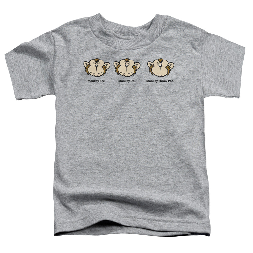 Monkey See... - Short Sleeve Toddler Tee - Athletic Heather T-shirt
