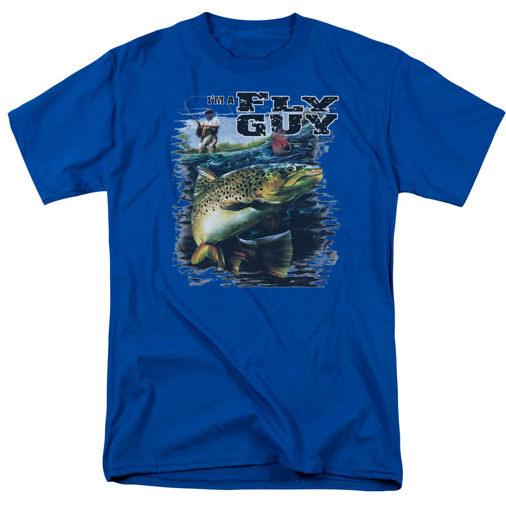 Wildlife - Im A Fly Guy - Short Sleeve Adult 18/1 - Royal Blue T-shirt