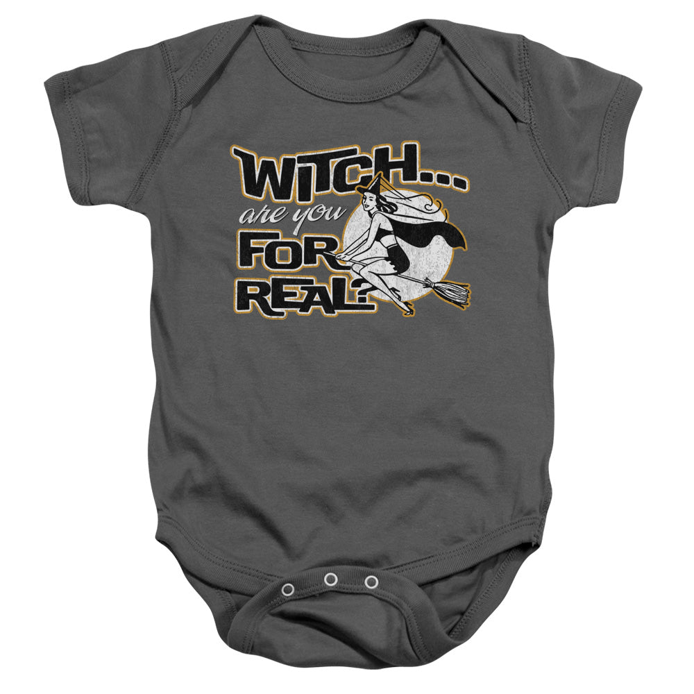 For Real-infant Snapsuit - Charcoal