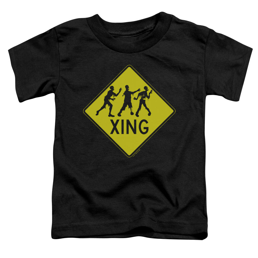Zombie Xing - Short Sleeve Toddler Tee - Black T-shirt
