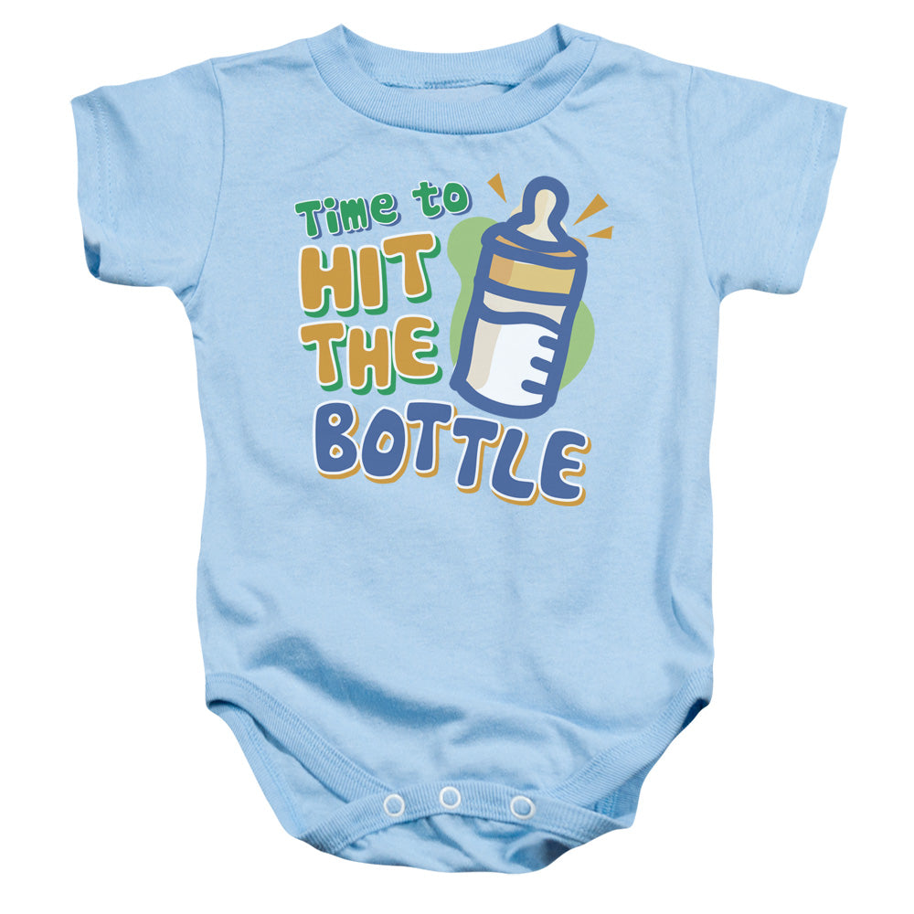 Hit The Bottle - Infant Snapsuit - Light Blue - Sm