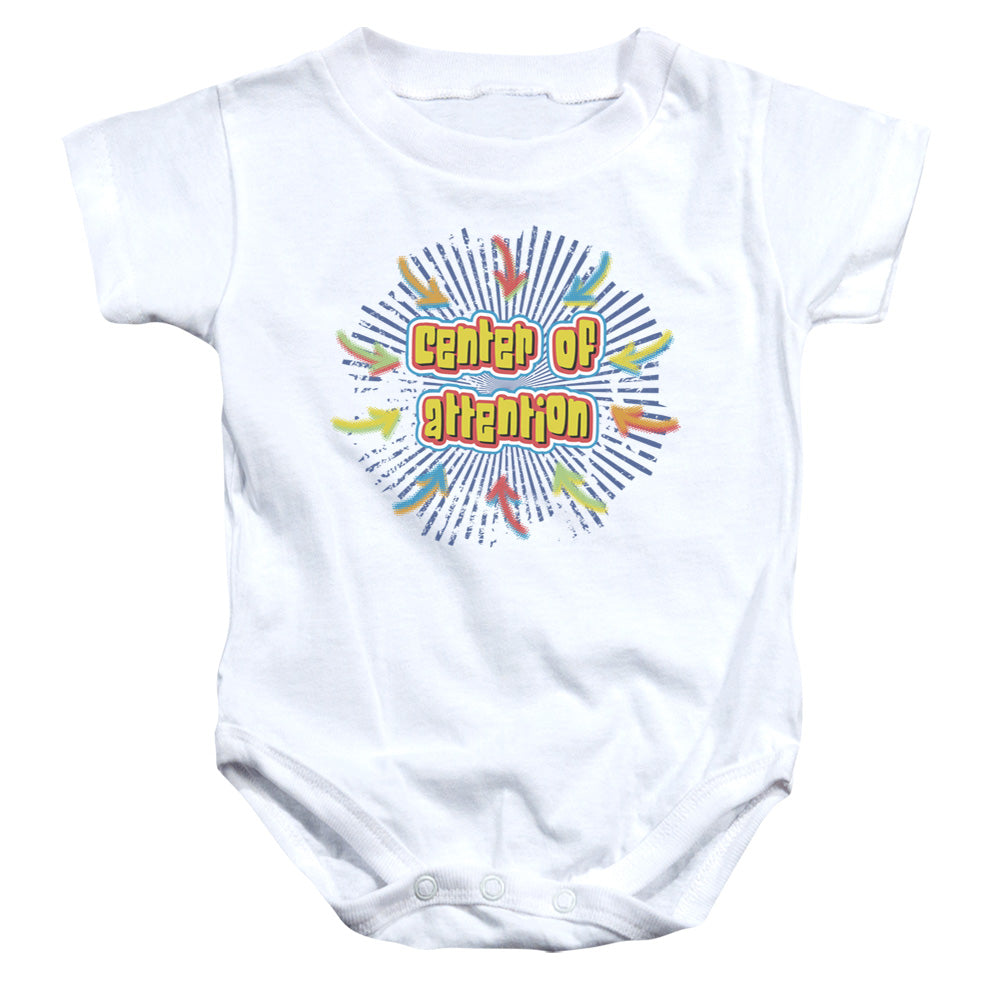 Center Of Attention - Infant Snapsuit - White