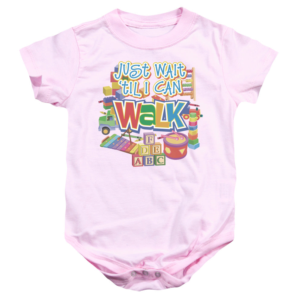 Just Wait - Infant Snapsuit - Pink