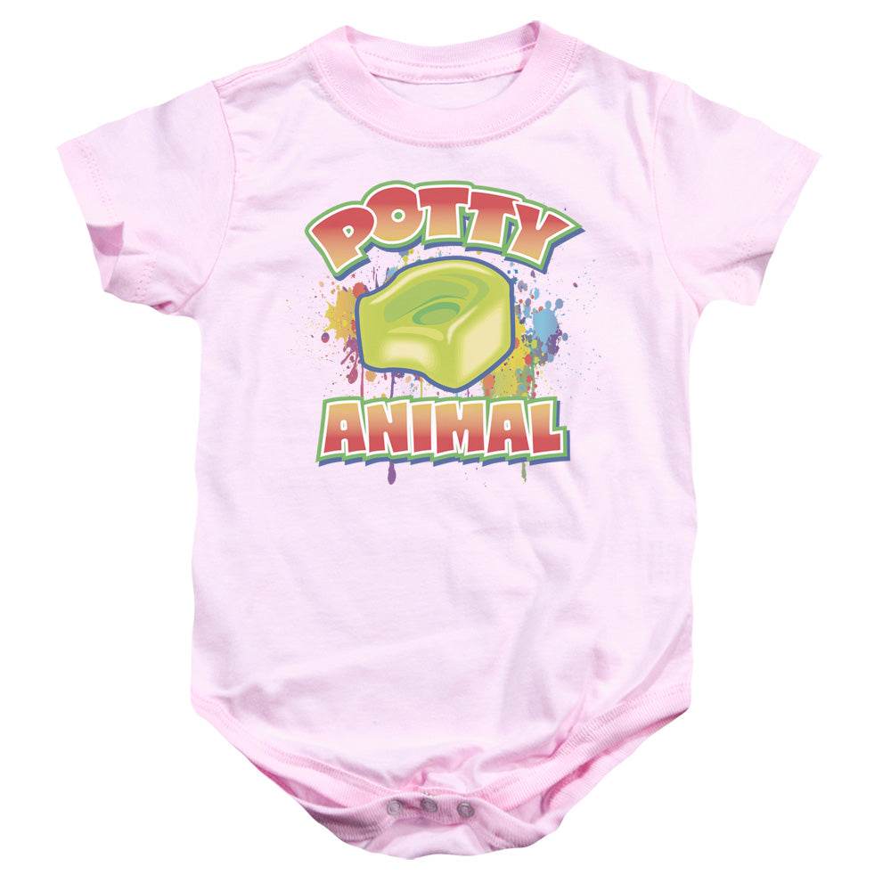 Potty Animal - Infant Snapsuit - Pink