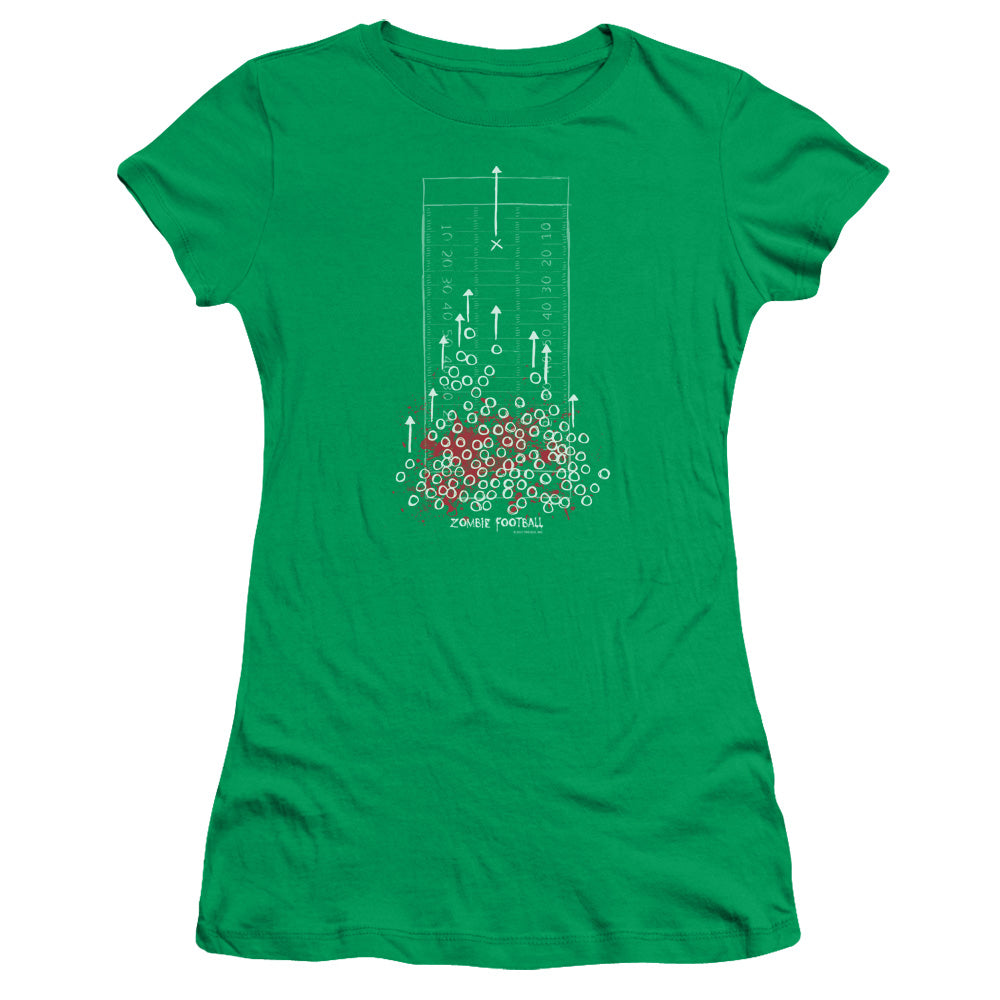 ZOMBIE FOOTBALL - JUNIOR SHEER - KELLY GREEN T-Shirt