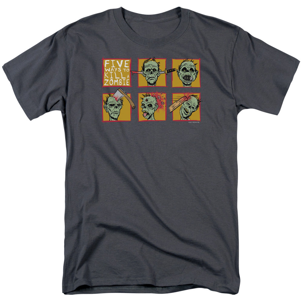 Five Ways To Kill A Zombie - Short Sleeve Adult 18 - 1 - Charcoal T-shirt