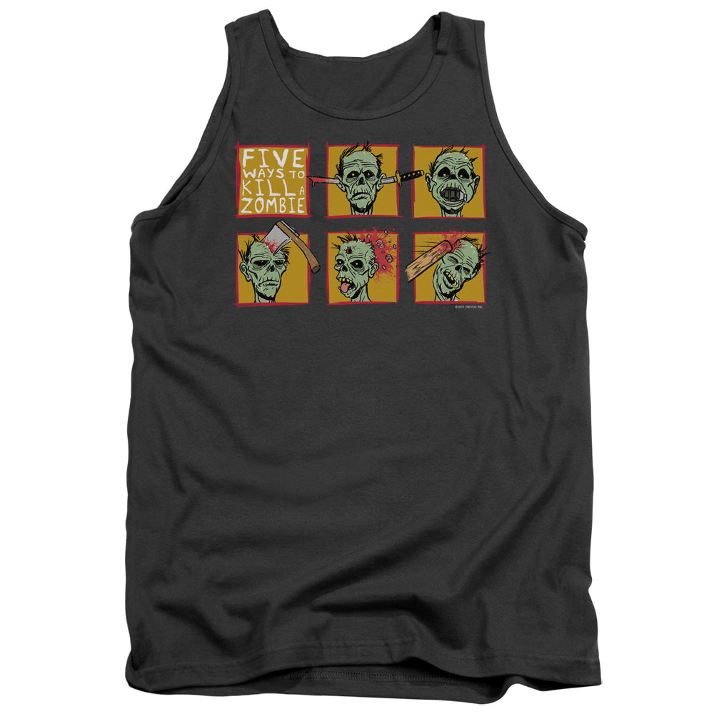 Five Ways To Kill A Zombie - Adult Tank - Charcoal