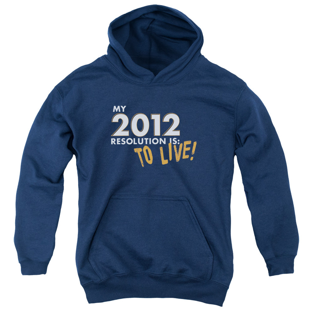 To Live!-youth Pull-over Hoodie - Navy
