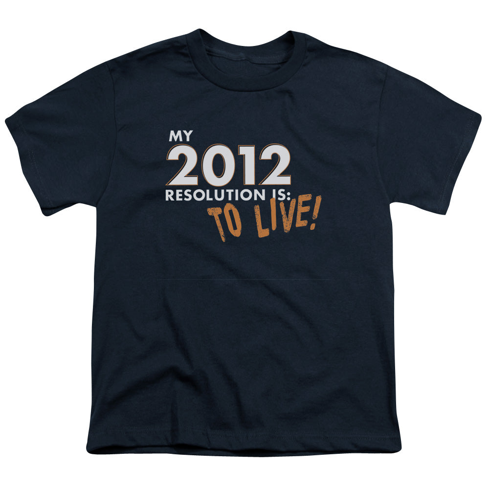 To Live! - Short Sleeve Youth 18 - 1 - Navy T-shirt