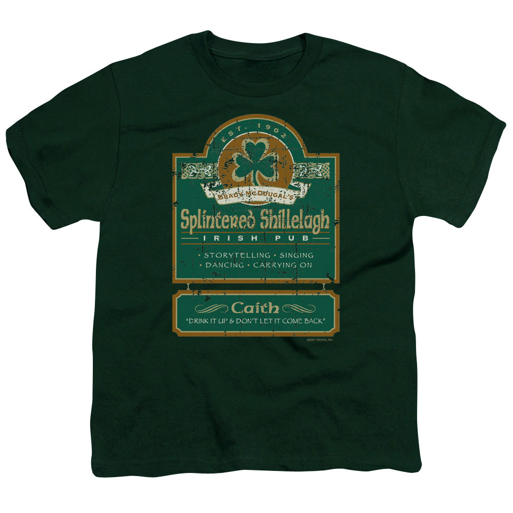Splintered Shillelagh - Short Sleeve Youth 18 - 1 - Hunter Green T-shirt