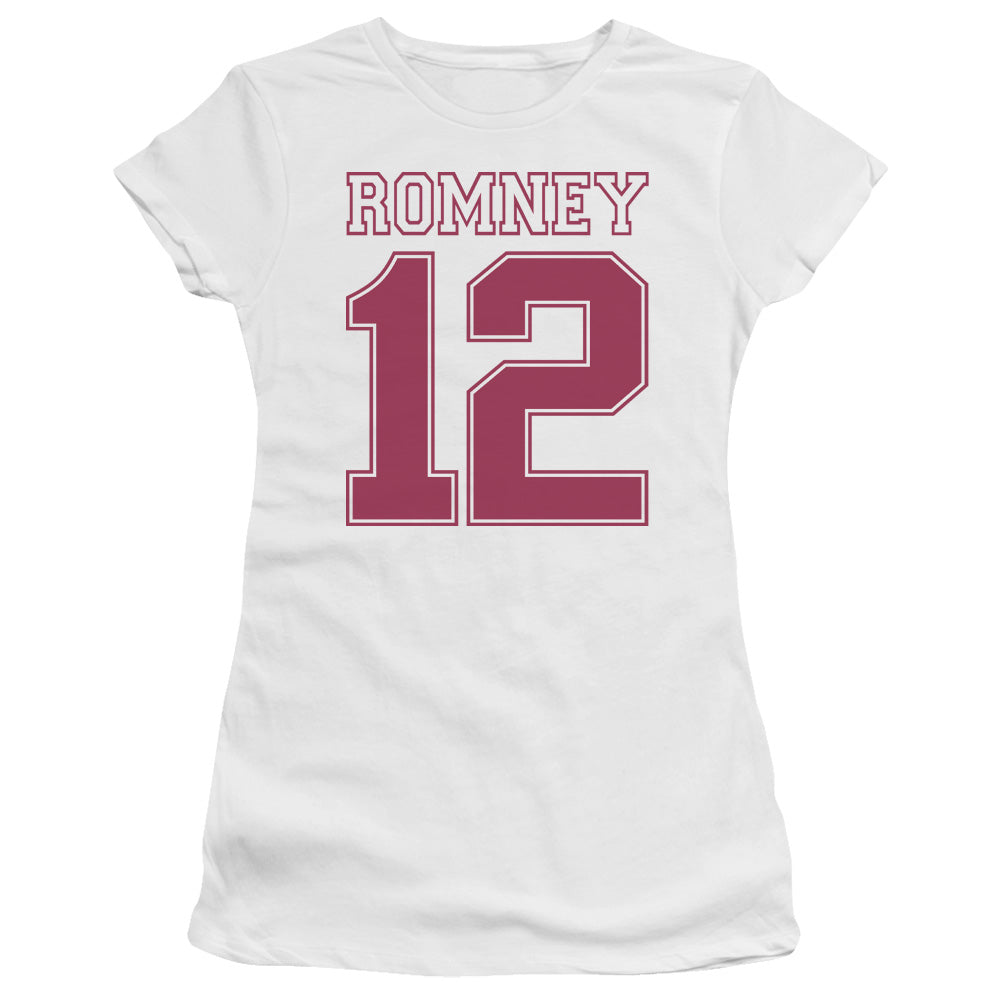 Romney 12 - Short Sleeve Junior Sheer - White T-shirt